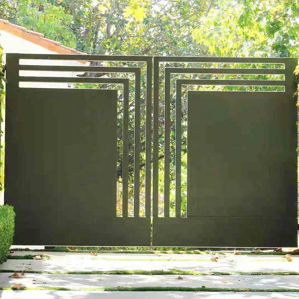 Laser Cut Screen Gates Automatic Gates System Electric Swing Aluminum Gate