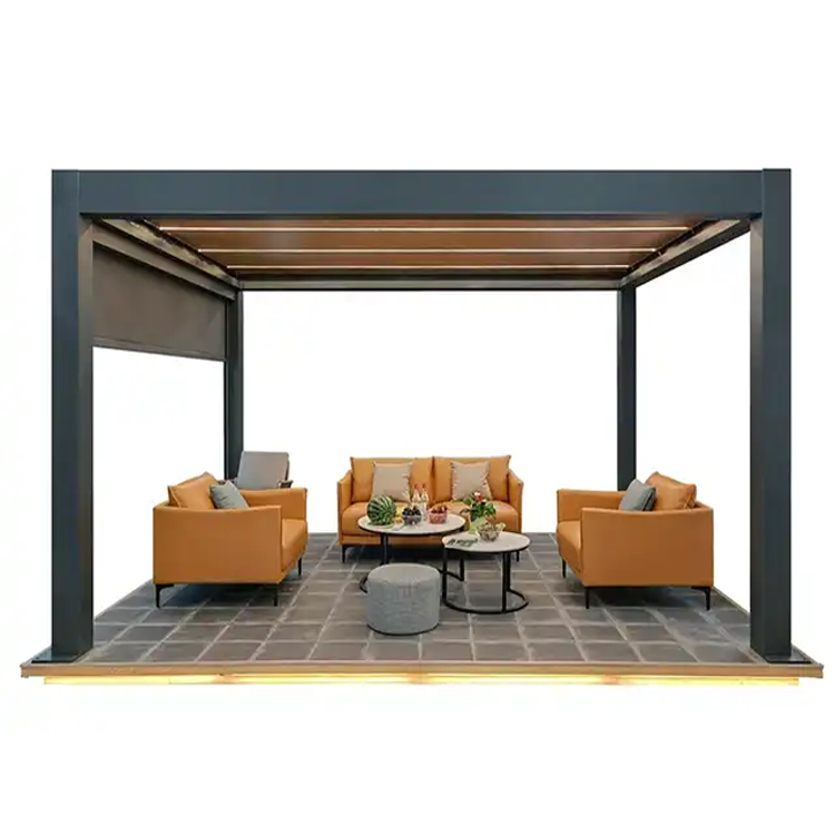 High Quality Louver Pergola Bioclimatic Pergola 3x3m Automatic Shading Outdoor Aluminum Gazebo Opening Roof Pergola Dealers