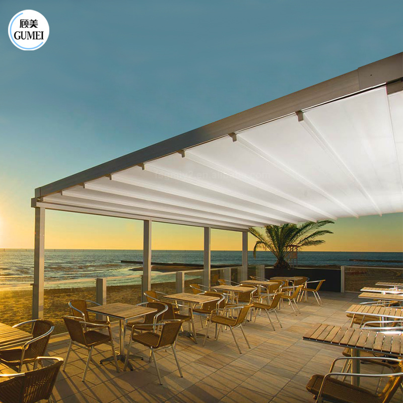 High Quality Wholesale Motorized Electric Pergola Retractable Roof Systems Waterproof Awning