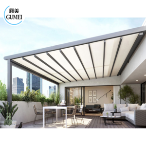 High Quality Wholesale Motorized Electric Pergola Retractable Roof Systems Waterproof Awning