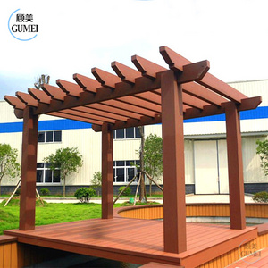 High Quality Wood Like Garden Patio Pergola Modern Style Aluminium Outdoor Gazebo Pergola