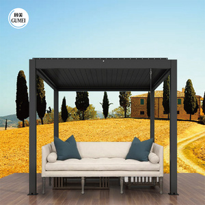 High Quality Aluminium Garden Pergola Jardin with Rain Wind Sensor for Outdoor Kitchen