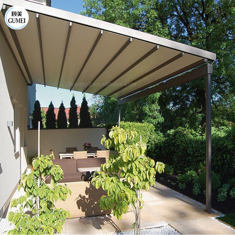 Customized Canopy Awning Retractable Outdoor Roof Electric Sun Room Glass Room Heat Insulation Sunscreen Aluminum Alloy Canopy