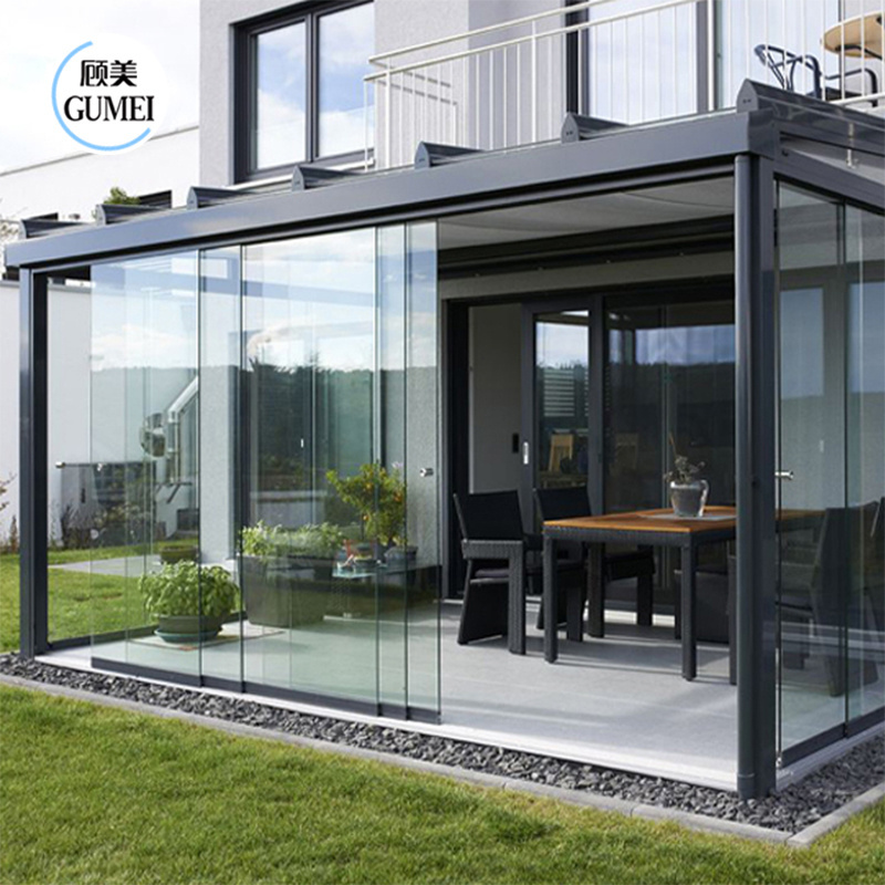 Commercial Glass Houses Sunroom Aluminum Garden Greenhouse Outdoor Glass Room Aluminium Outdoor Room