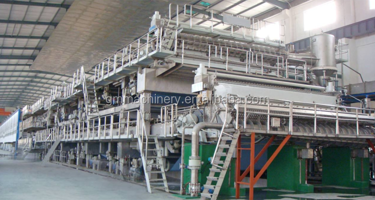 machine de recyclage wheat straw paper pulper machine karton roll production line, Coating white board paper making machine