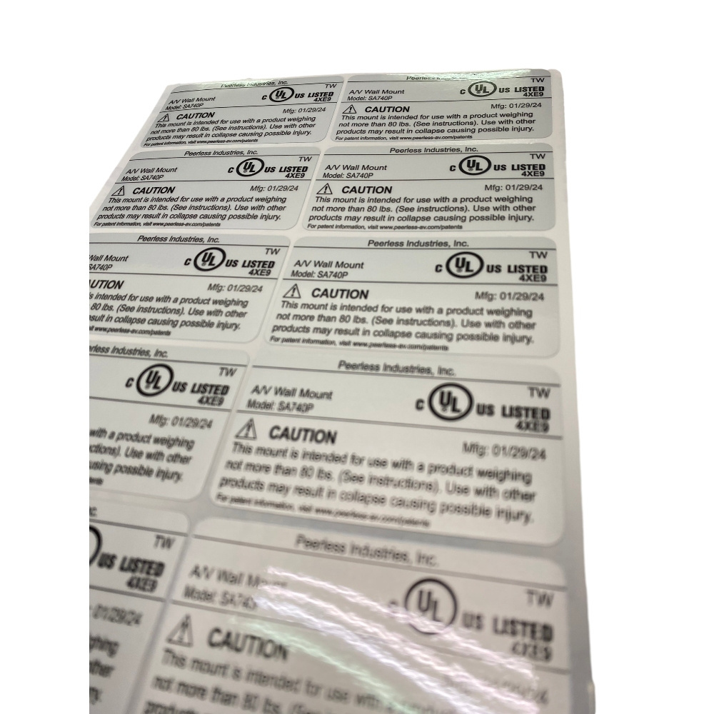 Custom Brand Name Waterproof Vinyl Label Sticker For PGAA Accreditation