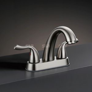 CUPC Deck Mounted 4 Inch  2 Handle Mixer Faucet  lavatory Bathroom Faucet 3 Hole Basin Mixers/taps