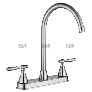 Two-Handle 8" Kitchen Faucet with Brushed Finish good price high quality zinc alloy kitchen lavatory faucet with dual handles