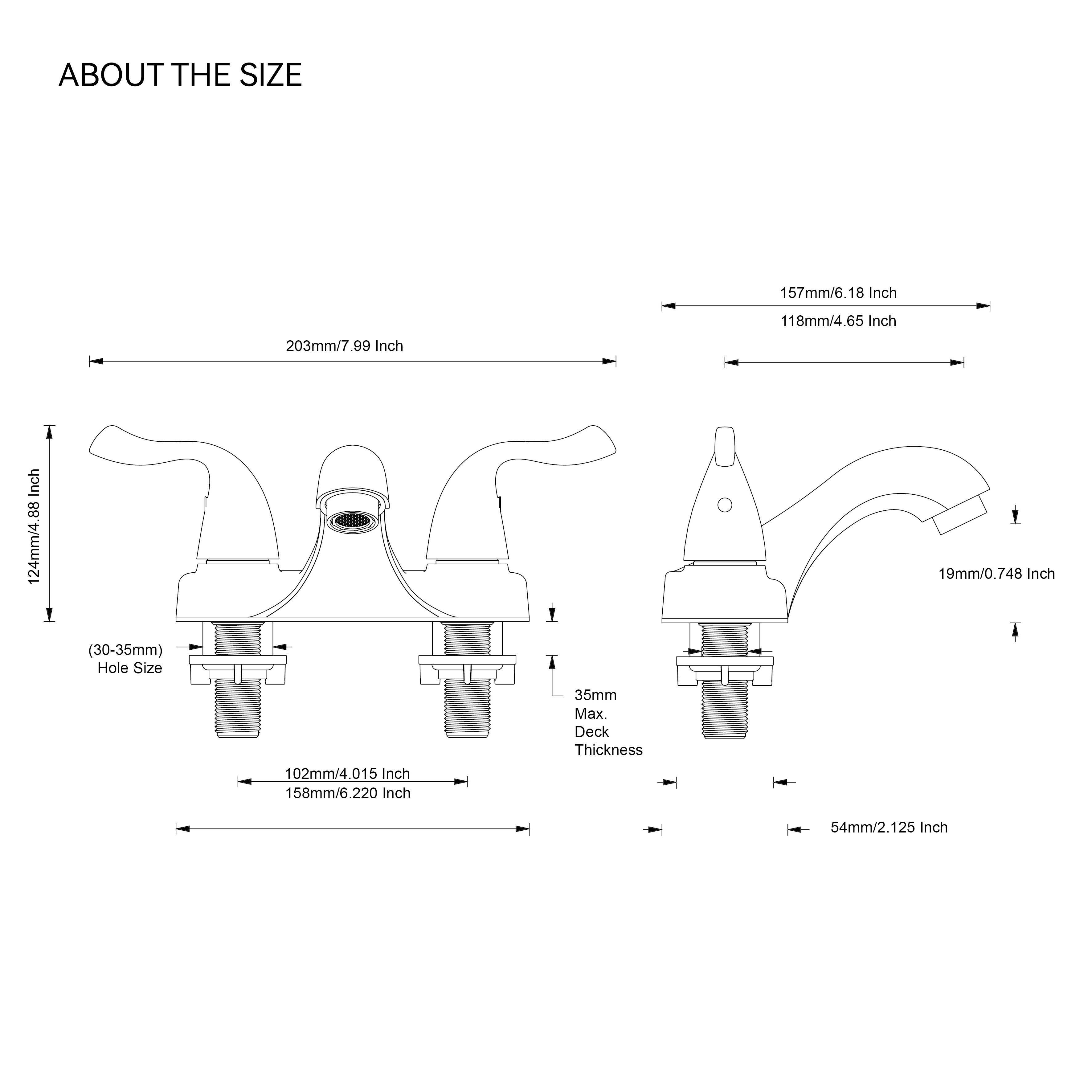 4 inch Sink Lavatory Faucet cupc american standard bathroom faucet