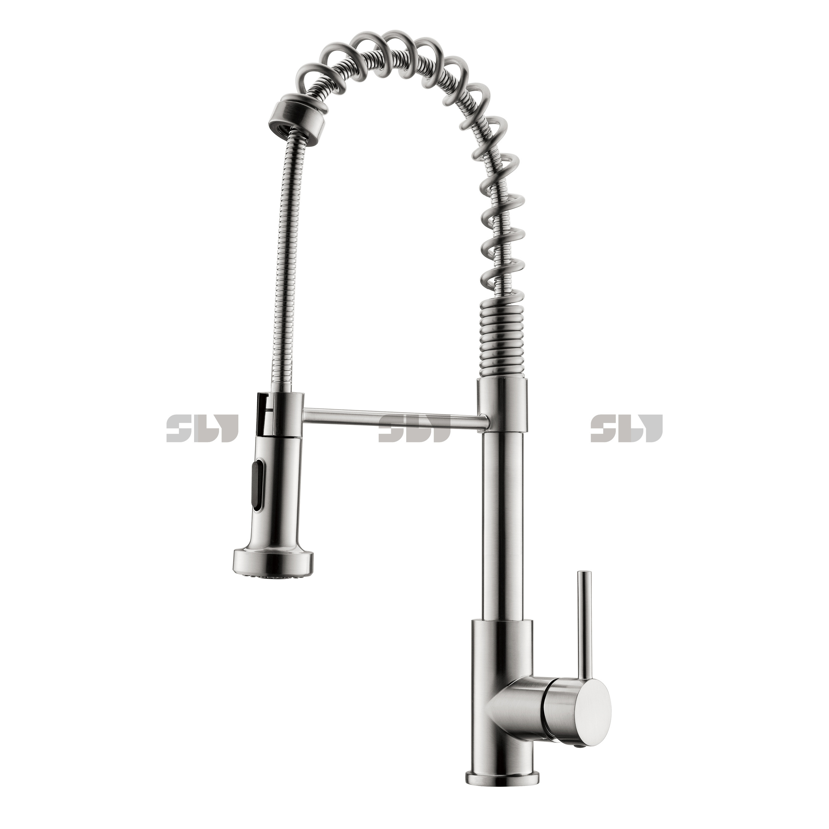 Single Handle Hot/cold mixer water tap spring pull out spray kitchen faucet stainless steel  sink taps