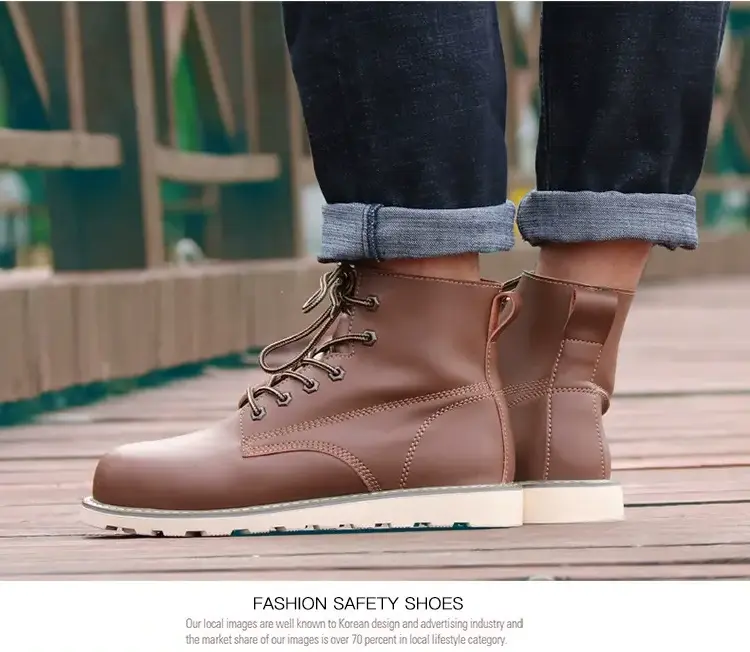 Construction Shoes Work Safety Boots  Steel  toe Custom Men Leather Unisex OEM /ODM Customized Anti slip