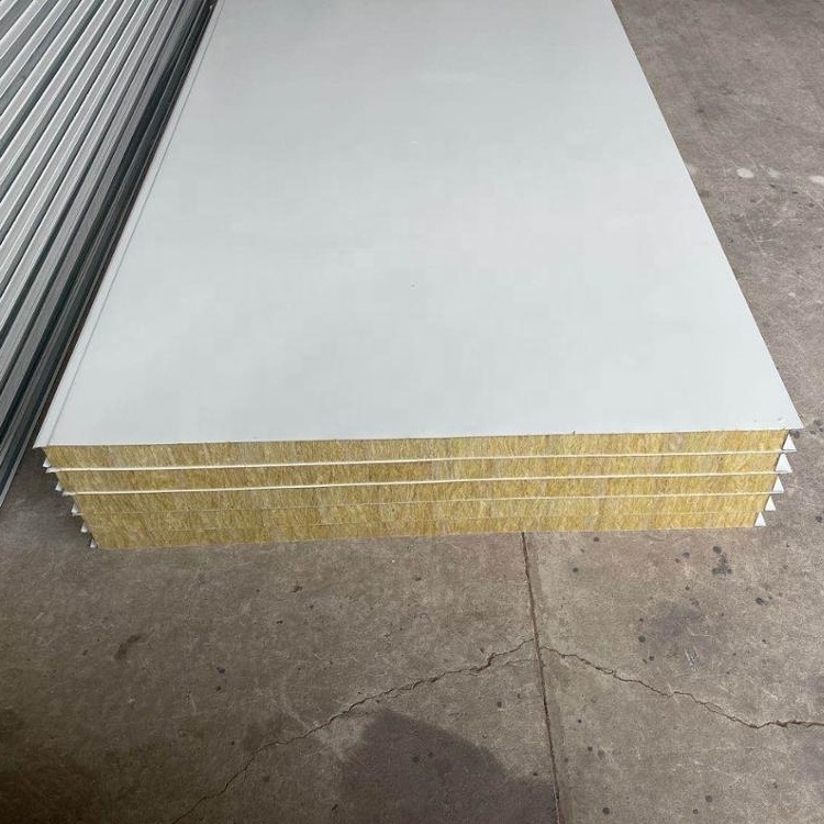 Building Materials Prefab House rock wool Sandwich Panel Fireproof Wall Board