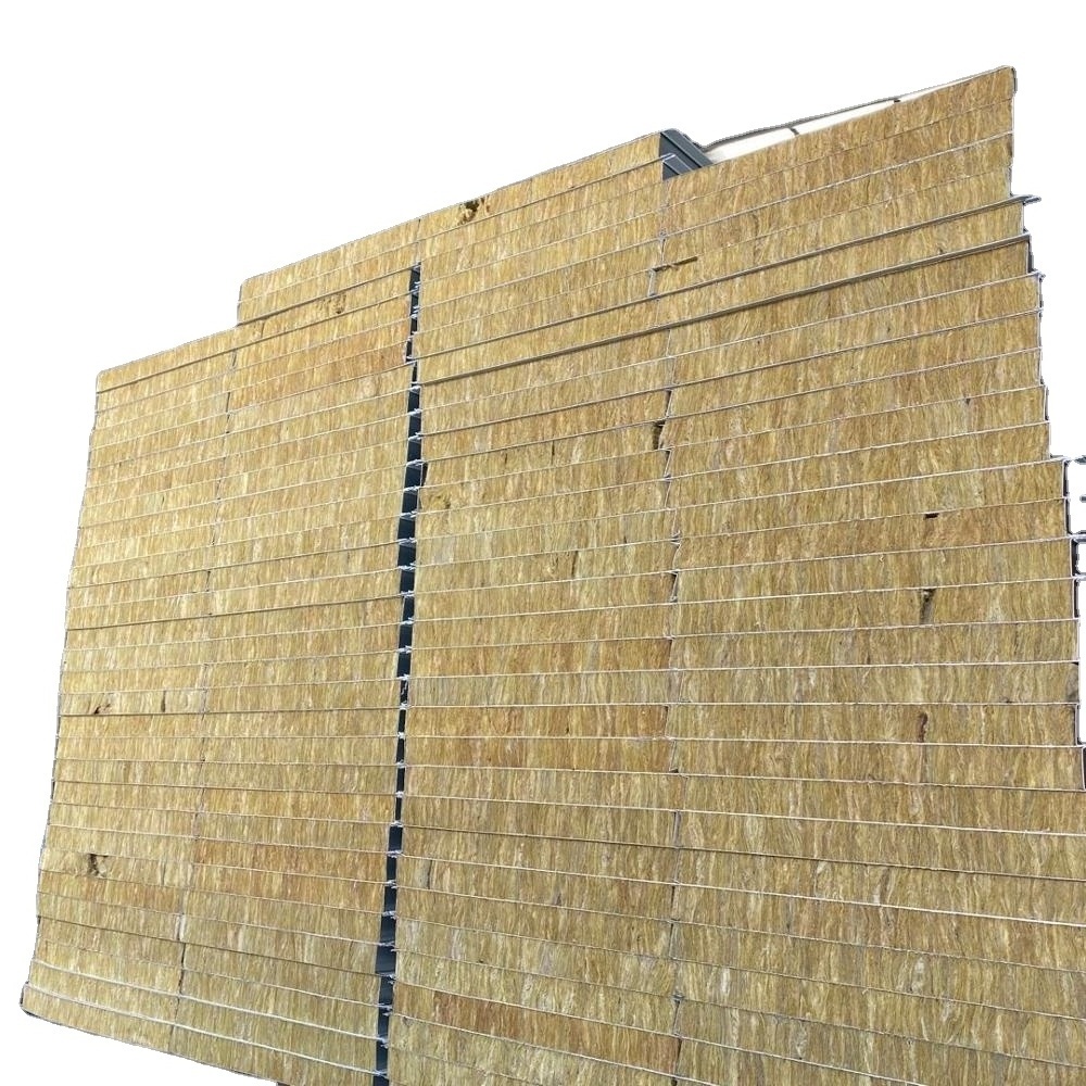 building 50mm 75mm 100mm rock wool sandwich panel for roof and wall