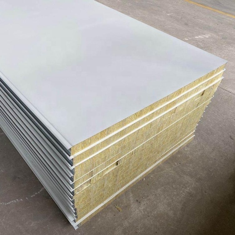 Building Materials Prefab House rock wool Sandwich Panel Fireproof Wall Board