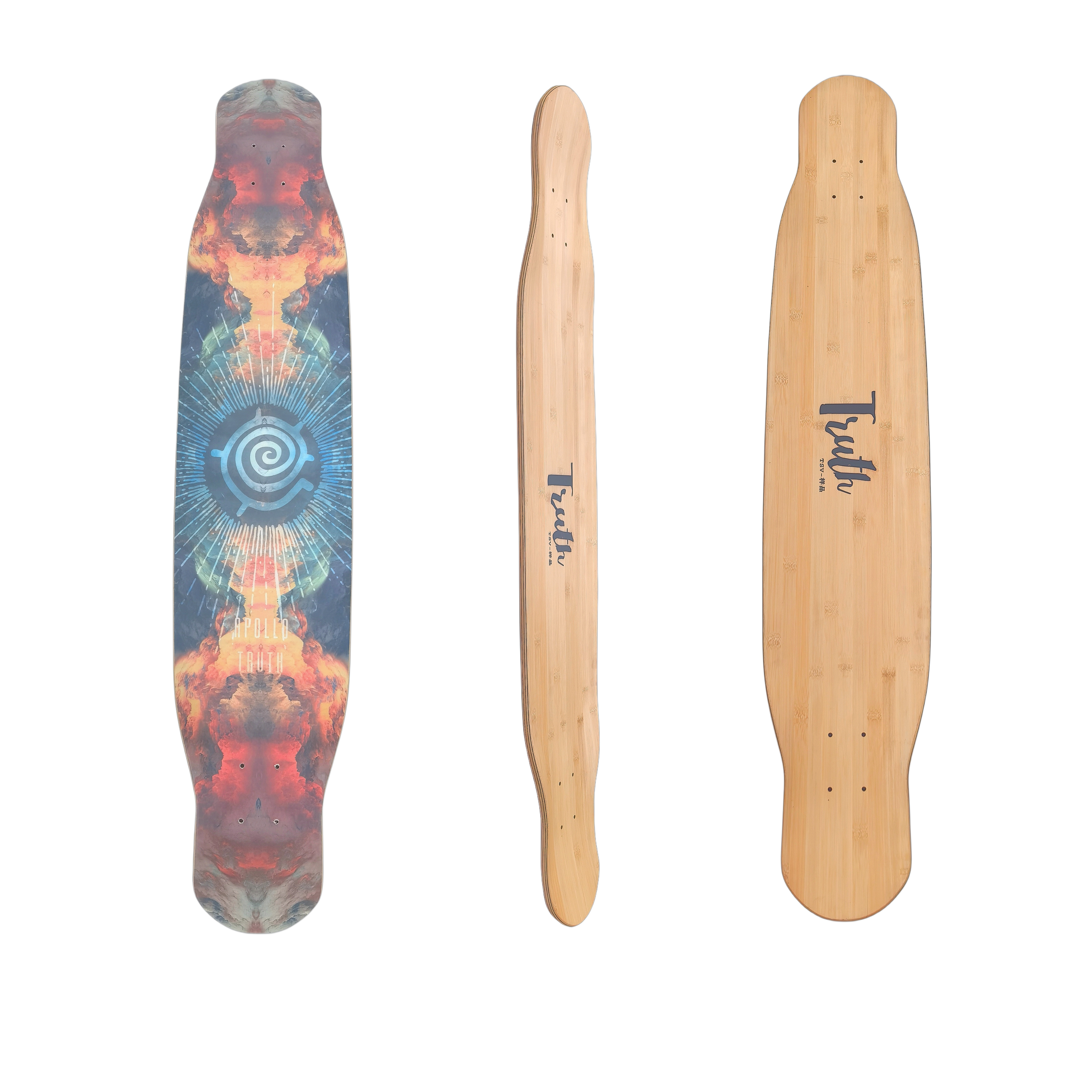 Wholesale Custom 7-Layer Maple bamboo fiberglass Blank Skateboard 9.25Inch Skateboard  Deck Longboard Deck