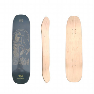 new design UV print graphic 7 ply 100%   Pro carbon fiber maple custom  top grade smooth skate board  deck OEM blank deck