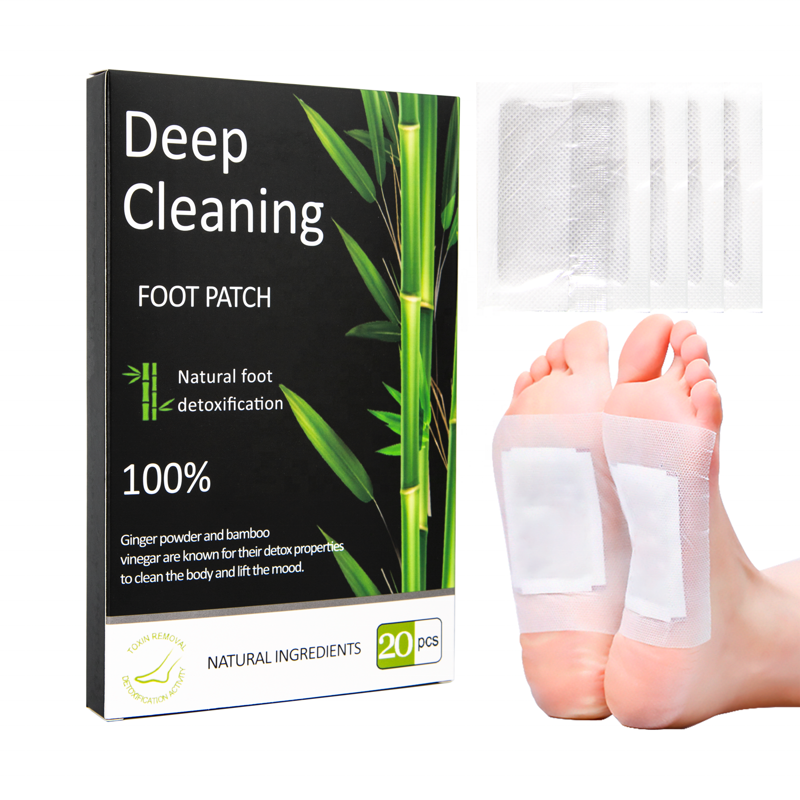 wholesale health broadcast detox foot patch relax korea detox foot patch 20pcs/box