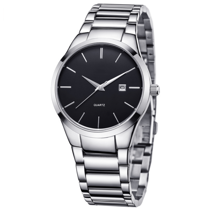 Mens vintage stainless steel watches relojes exactime quartz simple yet stylish and simple yet trend watches in China