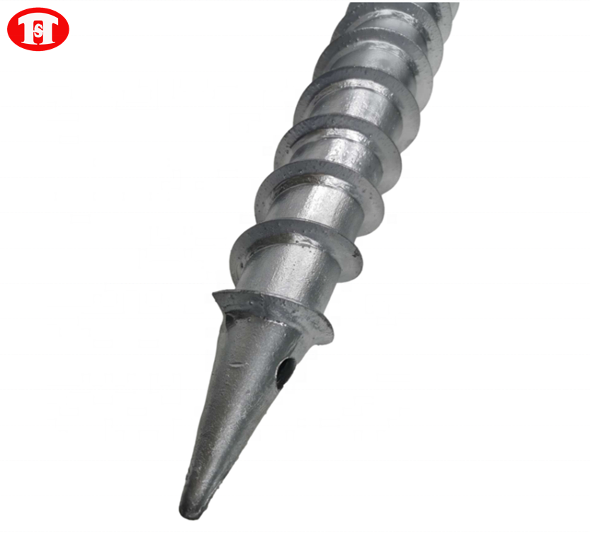 earth screw pile fence post spike fence post anchor spike