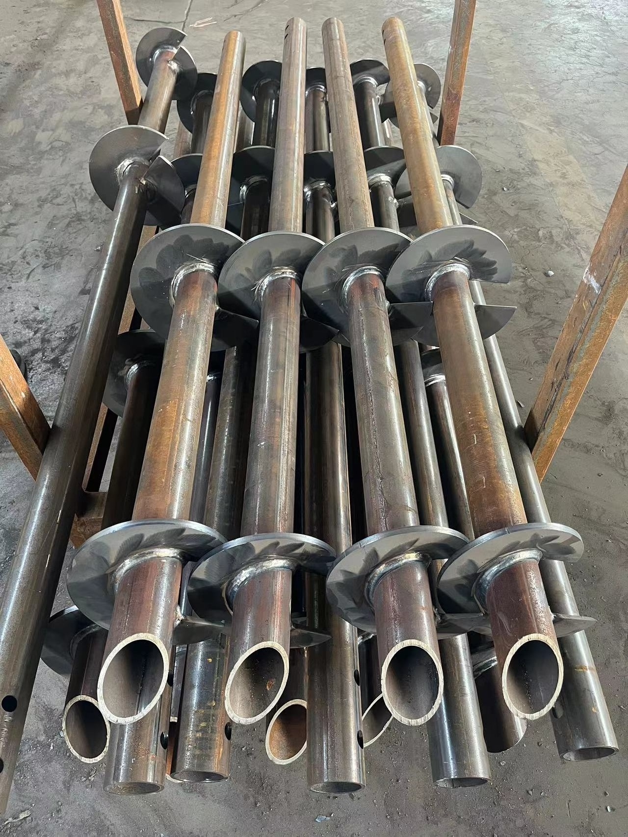 hot dipped galvanized no dig heavy duty ground anchors helical pile pipe