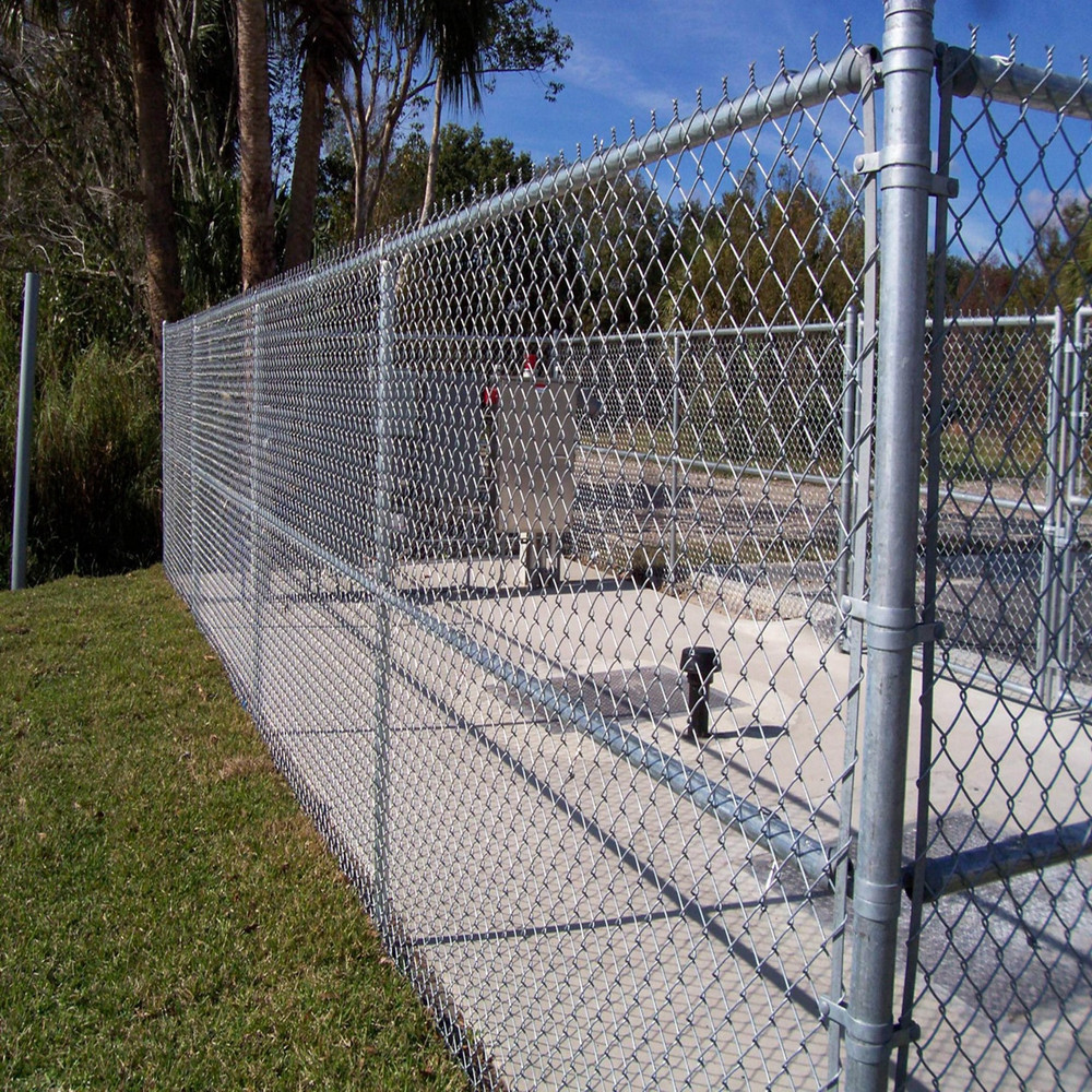 Hot dip galvanized 6' tall diamond hole chain link iron wire mesh fence