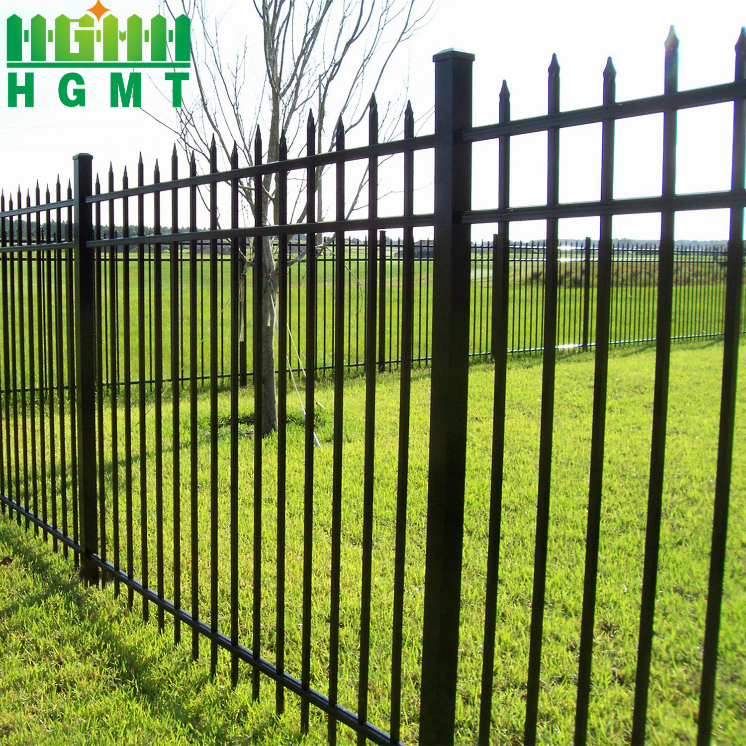 Wholesale Price House Backyard Modern Designs Metal Steel Tubular Fence Panels With Gate