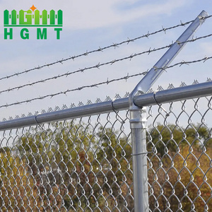 Wholesale Factory Prices Galvanized Steel Barbed Wire Extension Arms Security Chain Link Fence Low Maintenance Waterproof