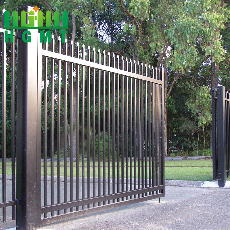 Waterproof Custom Size Villa Spear Tubular Fence and Gate Aluminium Welding Steel Matting Fence Design