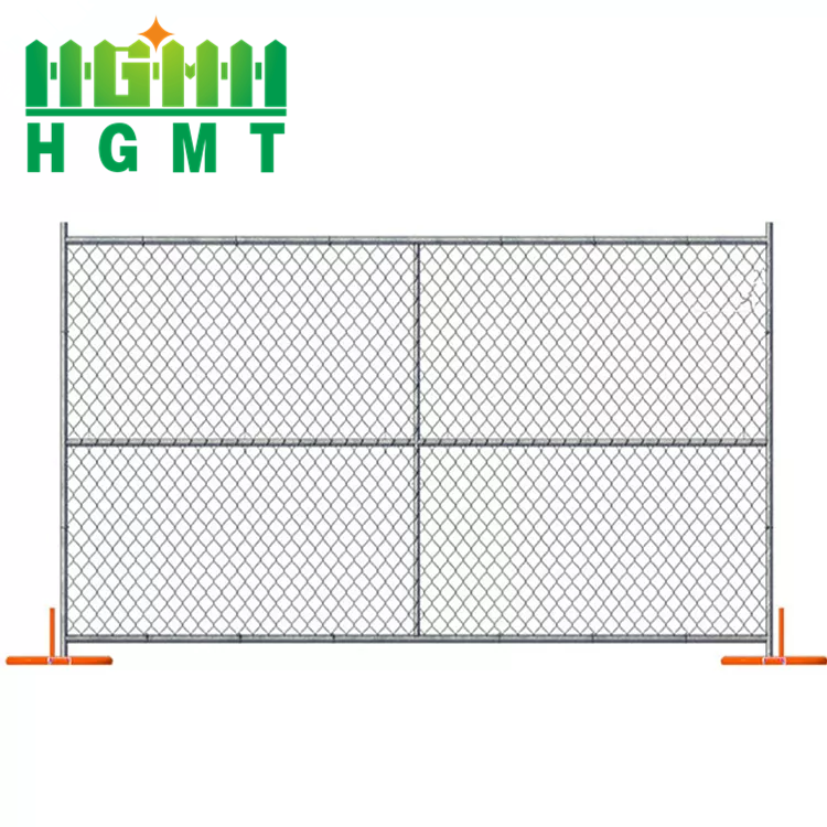 Removable Building Fence American 6x10FT Portable Event Construction Chain Link Temporary Fence For Construction