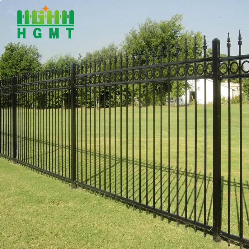 ECO FRIENDLY Custom Size Villa Waterproof Spear Tubular Fence and Gate Aluminium Welding Steel Matting Fence Design