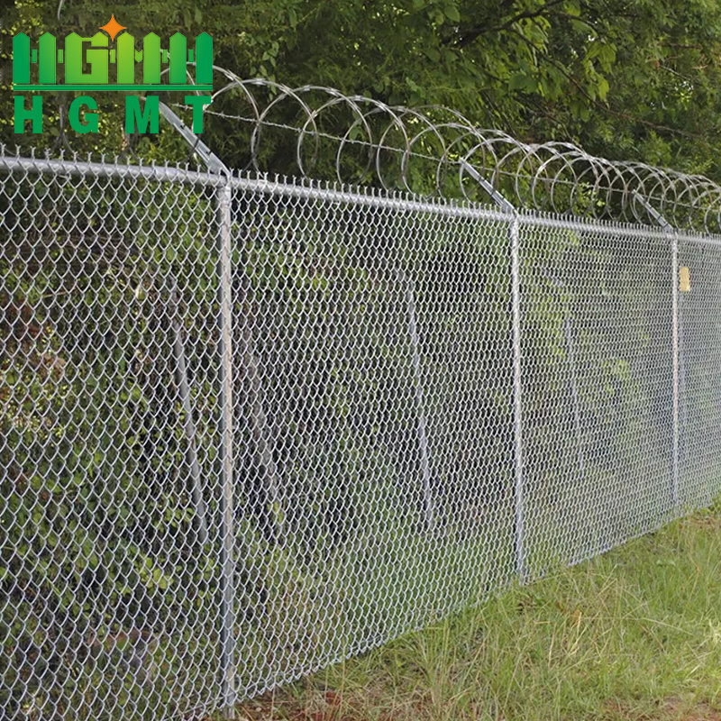 Wholesale Factory Prices Galvanized Steel Barbed Wire Extension Arms Security Chain Link Fence Low Maintenance Waterproof