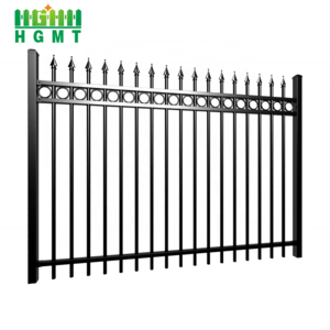 ECO FRIENDLY Custom Size Villa Waterproof Spear Tubular Fence and Gate Aluminium Welding Steel Matting Fence Design