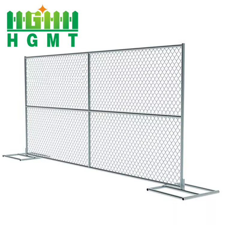 Removable Building Fence American 6x10FT Portable Event Construction Chain Link Temporary Fence For Construction