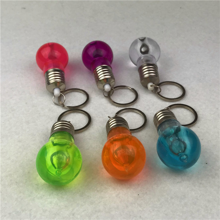 Bright Light LED Flashing Bulb Light Keychain