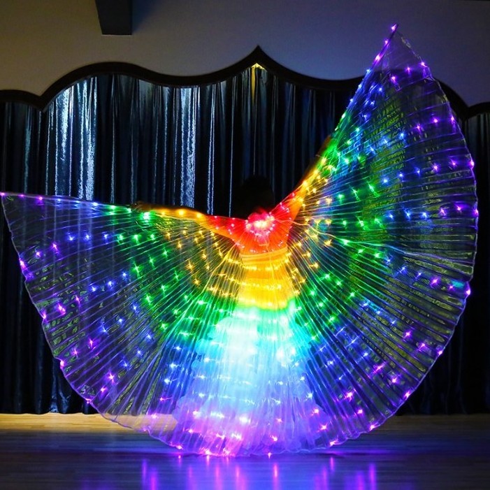 LED light up large belly dance adults fairy wings