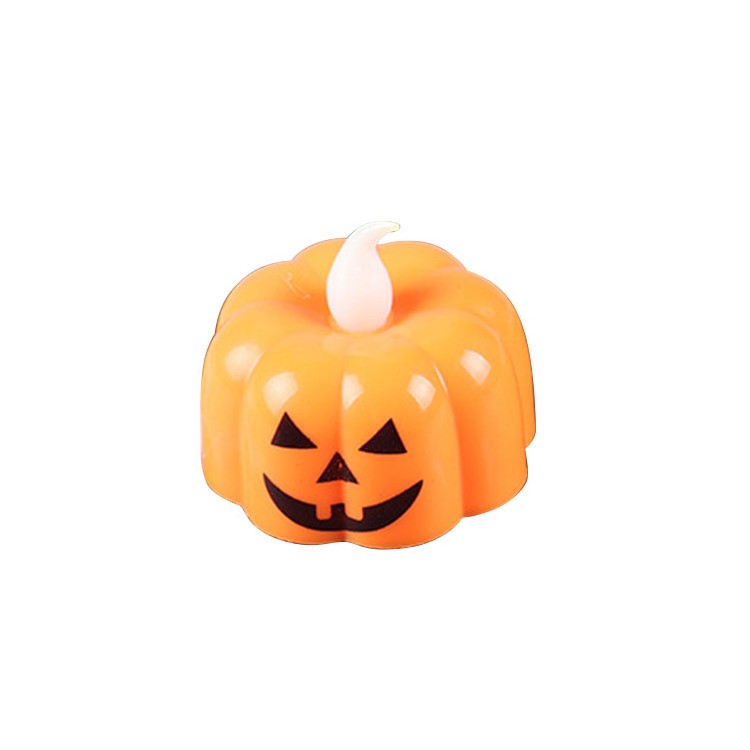 Factory price direct supply Halloween light up flameless pumpkin LED candle