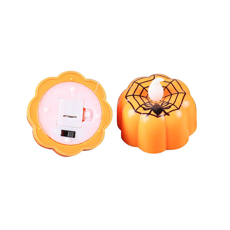 Factory price direct supply Halloween light up flameless pumpkin LED candle