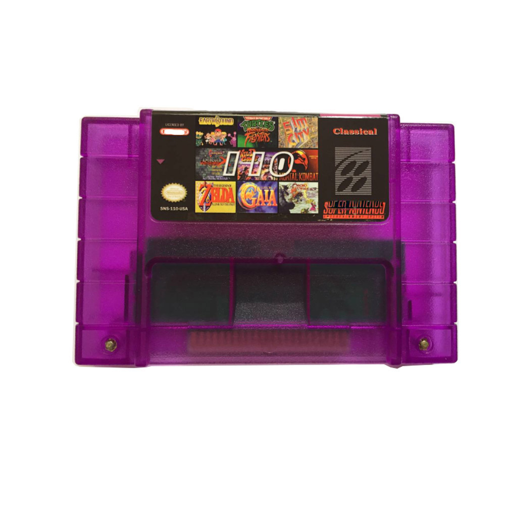 110 in 1 game cartridge USA version for SNES