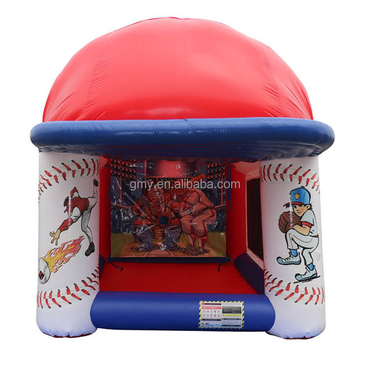 Carnival games booth baseball inflatable speed pitching cage speed pitch