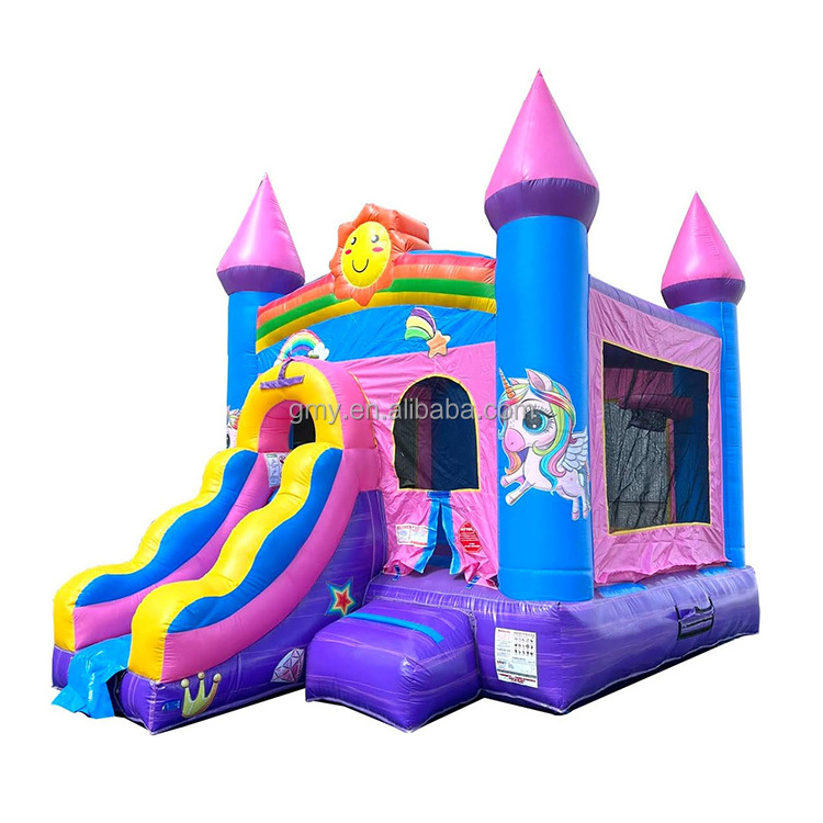 Hot sale sport football soccer inflatable bouncer slide bounce house inflatable with air blower