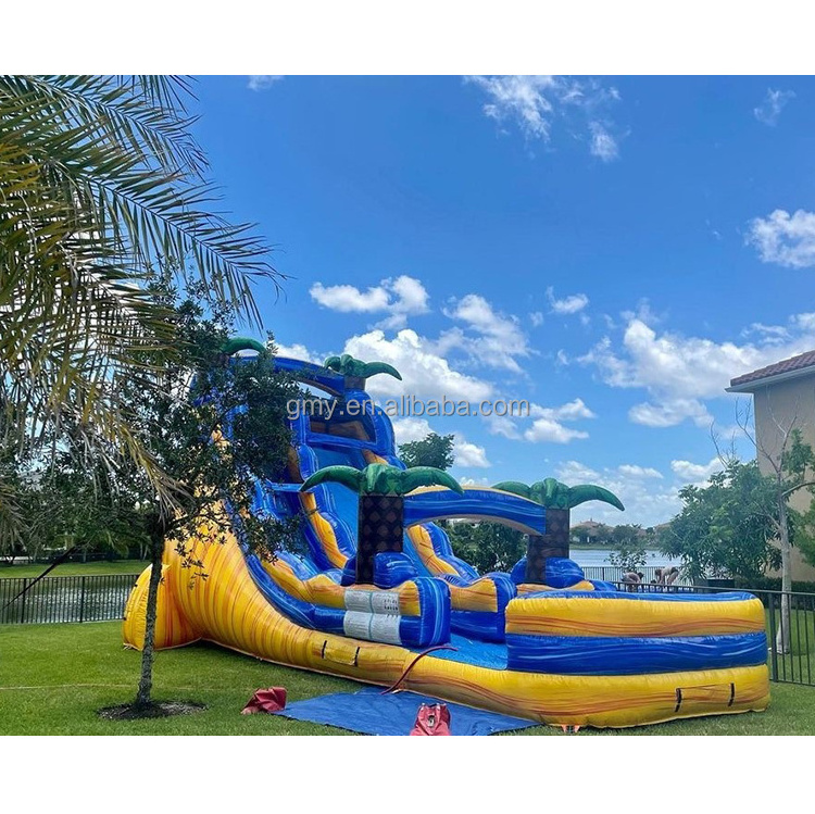 Party rental equipment portable water slide outdoor slide kids 20ft inflatable water slide for summer