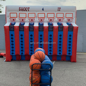 Shoot four it connect 4 basketball inflatable carnival games with air blower