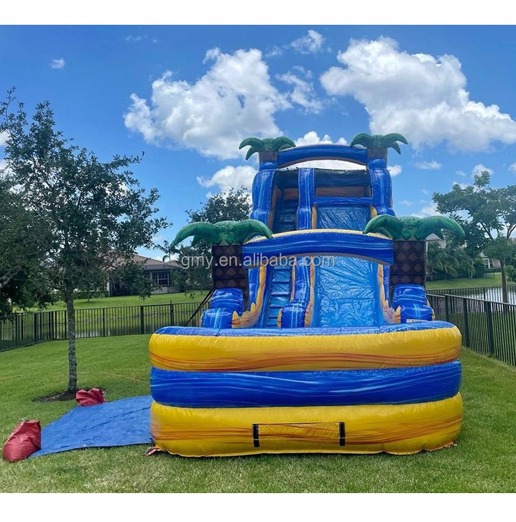 Party rental equipment portable water slide outdoor slide kids 20ft inflatable water slide for summer