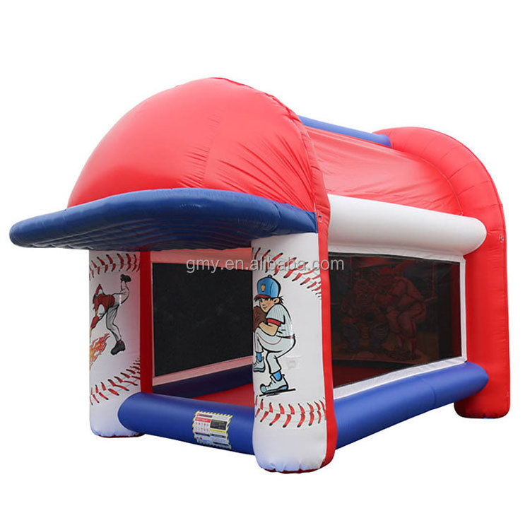 Carnival games booth baseball inflatable speed pitching cage speed pitch