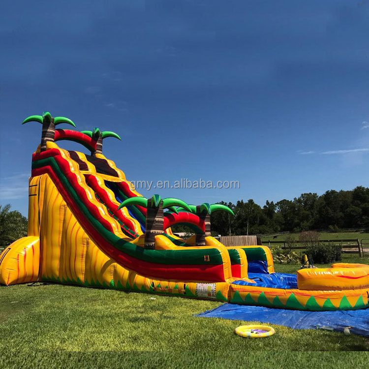 18ft Tropical fiesta breeze waterslides commercial grade inflatable water slide for kids adults