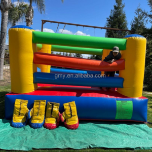 Inflatable Pvc Boxing Ring Jumping Bounce Castle Boxing Area For Sale