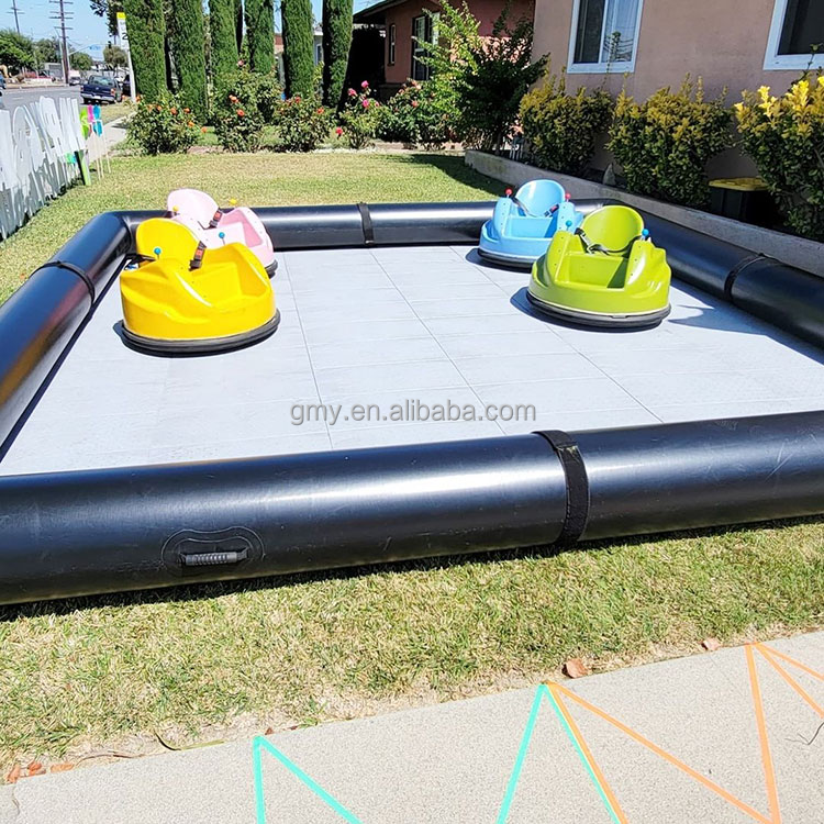 Amusement park bumper cars perimeter commercial pvc inflatable race track for kids adults