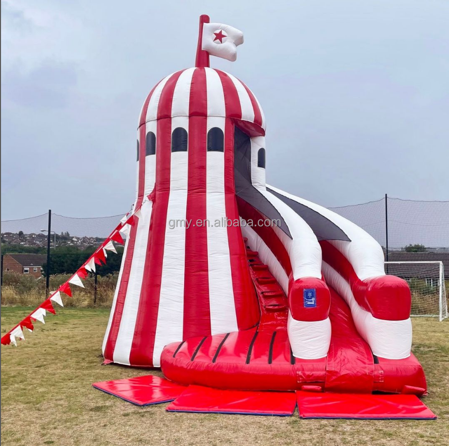 Wholesale Inflatable Lighthouse Beacon Bounce House Jumping Castle With Slide Combo