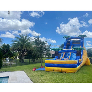 Party rental equipment portable water slide outdoor slide kids 20ft inflatable water slide for summer