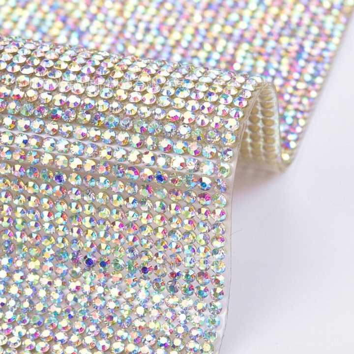 24*40cm top quality' self adhesive ss8 bling rhinestone sticker sheet for nail art